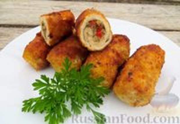 Фото к рецепту: Мясные рулетики с овощами