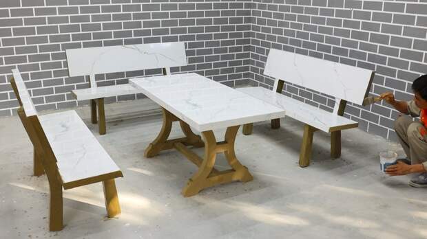 Ideas Make Table Chair With Ceramic Tiles Lowest Cost - DIY Coffee Table At Home