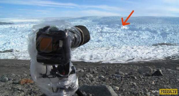 Исследователь оставил камеру на леднике, но то, что она сняла, повергло его в шок (3 фото + видео)