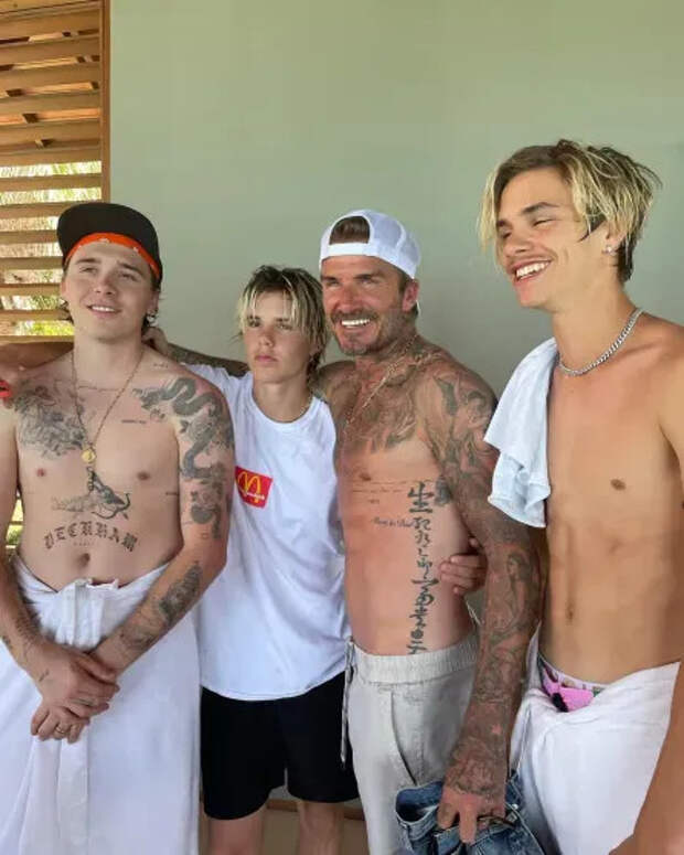 Бруклин, Круз, Дэвид и Ромео Бекхэм