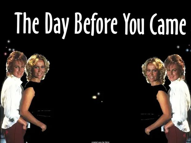 The day before дата. Абба the Day before you. The Day before you came. ABBA - the Day before you came (1982). «The Day before you came» актеры в видеоклипе.