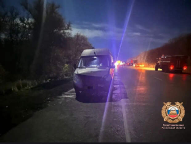 В Ростовской области полиция устанавливает причины и обстоятельства ДТП с участием четырех автомобилей и микроавтобуса, перевозившего детскую хоккейную команду