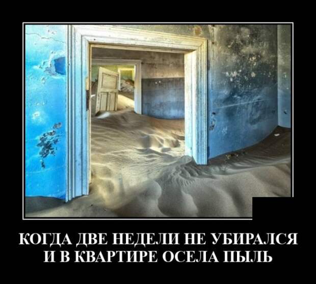 Демотиватор про уборку дома