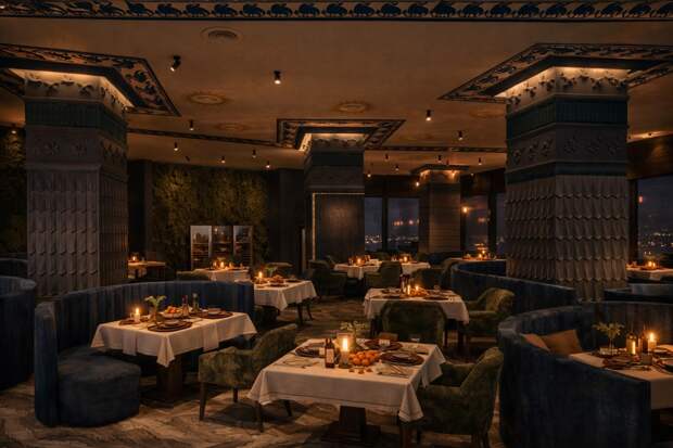 В мае на 90-м этаже башни «Федерация» откроется панорамный ресторан русско-византийской кухни MONOMAKH