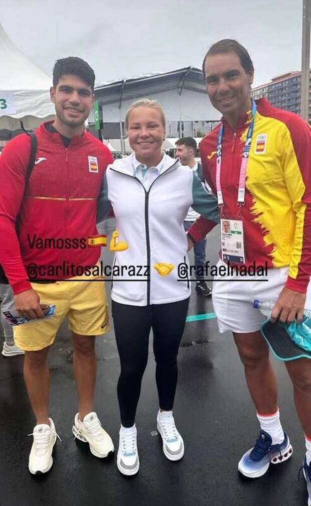 Диана Шнайдер встретилась с Надалем и Алькарасом в Олимпийской деревне