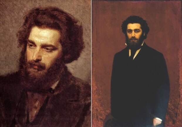И. Крамской. Портреты А. И. Куинджи 1872 г. и к. 1870-х гг. | Фото: artcontext.info и tanais.info И. Крамской. Портреты А. И. Куинджи 1872 г. и к. 1870-х гг. | Фото: artcontext.info и tanais.info