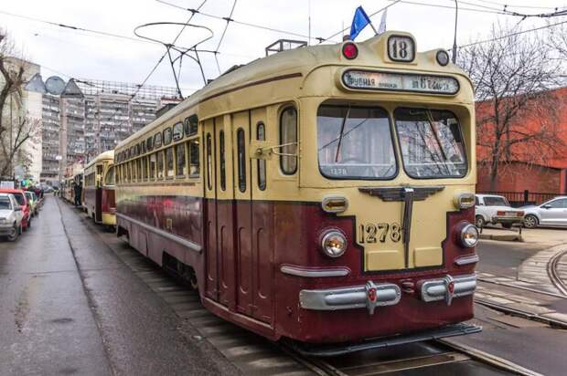 Парад трамваев в Москве Парад трамваев в Москве авто, трамвай