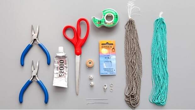 Для такого колье нужно купить необходимые "ингредиенты" Плетеное колье