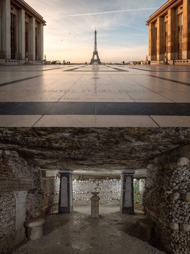 Франция: Эйфелева башня находится над парижскими катакомбами в мире, достопримечательности, интересно, под землей, фото