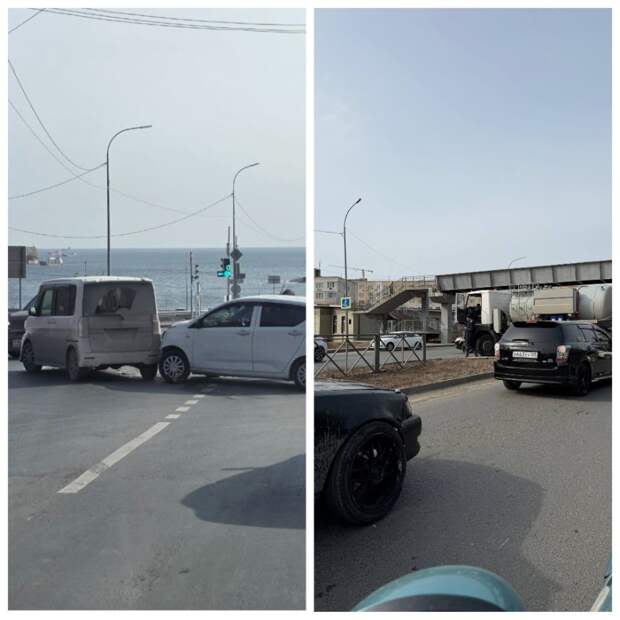 Два ДТП в эти минуты обездвижили Владивосток