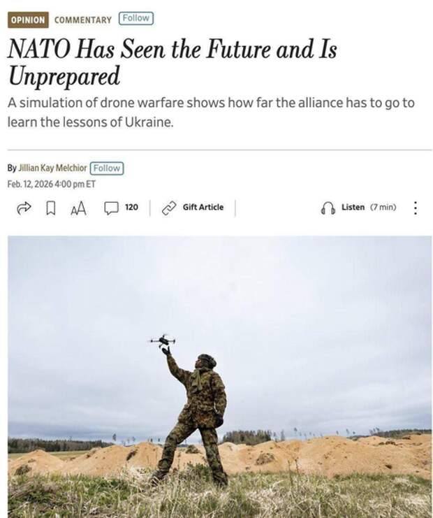 Любопытными подробностями о крупных учениях НАТО в Эстонии в 2025 году (Hedgehog) делится издание The Wall Street Journal