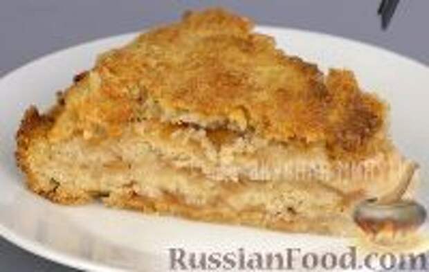 Фото к рецепту: Яблочный насыпной пирог