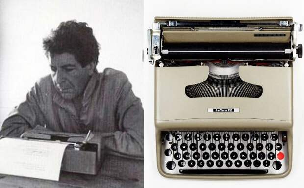 Леонард Коэн и его Olivetti Lettera 22.