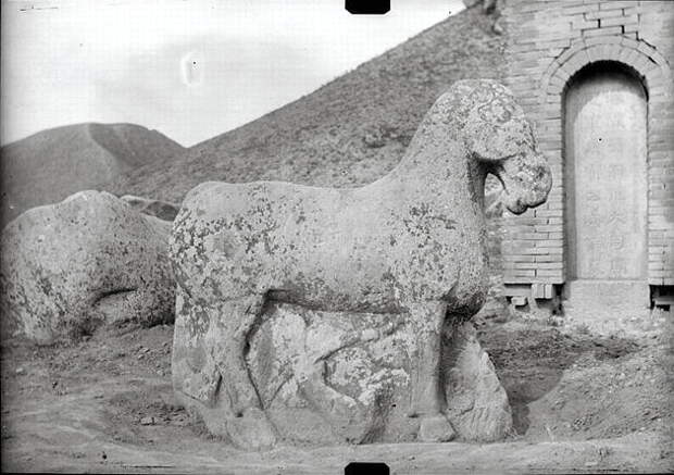 Конь, попирающий врага на могиле Хо Цюйбина.