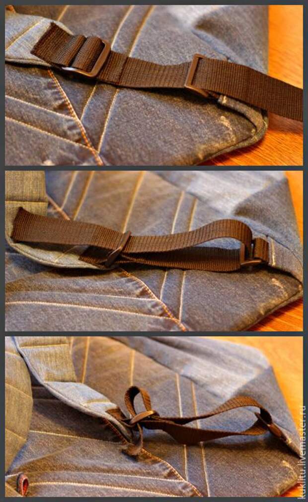 Шьем из джинсовой ткани удобный рюкзак для пикника на берегу моря