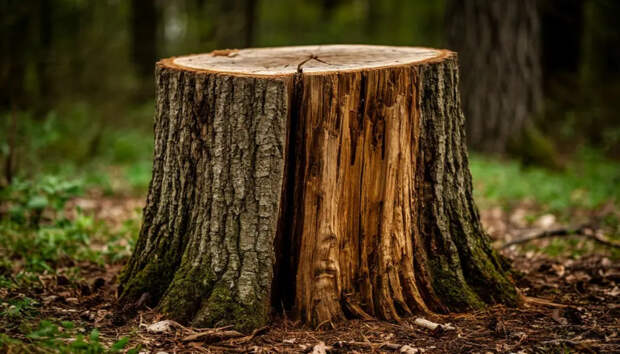 Пень исчезнет сам: сотрудник лесхоза раскрыл рабочий способ за пару минут — ни корчевания, ни трактора