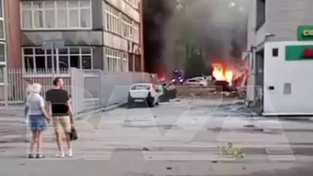Последствия атаки беспилотников в Воронеже / Фото: Baza