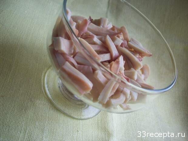 режем кальмар