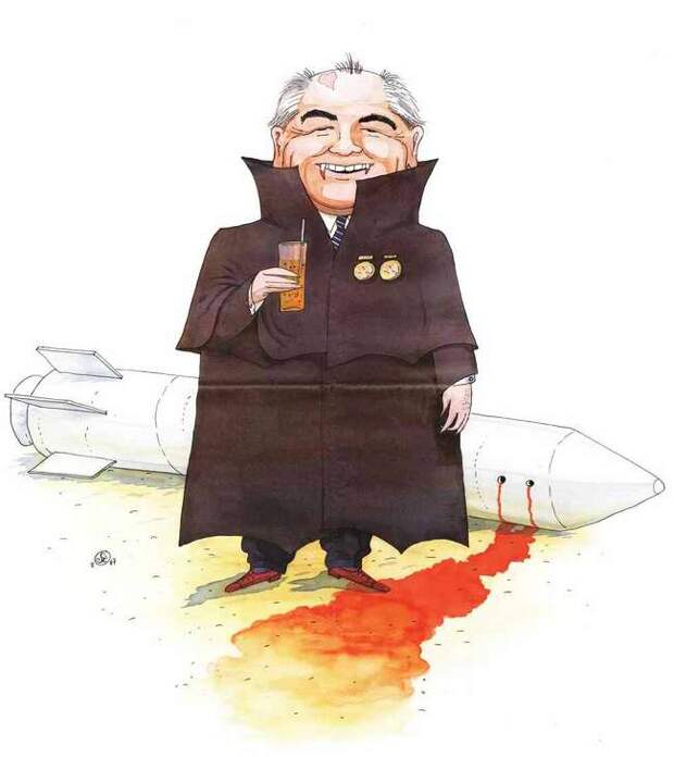 Горбачев, как ракетный вампир (1988 год)