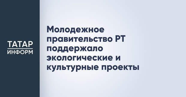 Молодежное правительство РТ поддержало экологические и культурные проекты