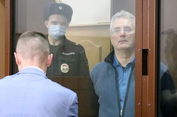 Иван Белозерцев на заседании Басманного суда Москвы, где рассматривается ходатайство следствия об избрании ему меры пресечения.