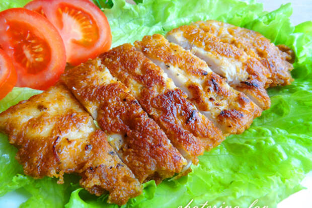 Куриные отбивные в сырном кляре