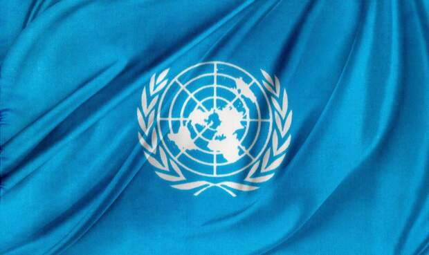 Изображение плоской земли на флаге ООН
