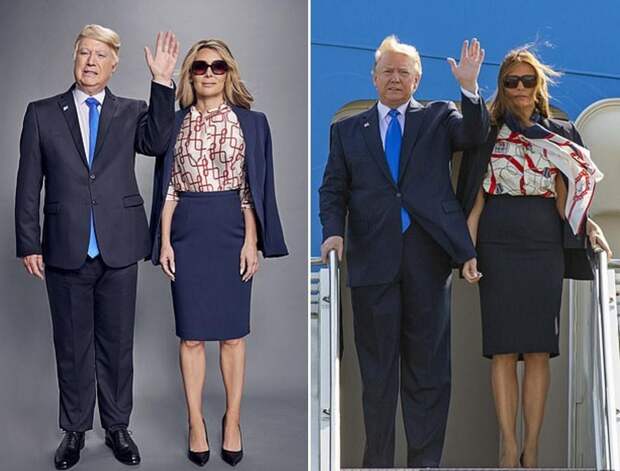 Женщина-двойник Мелании Трамп наглядно доказала, что можно быть такой же элегантной, как первая леди, одеваясь в бюджетные вещи: фото