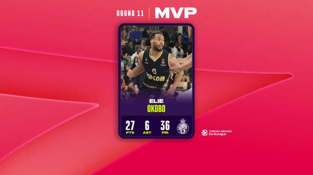 Эли Окобо стал MVP 11-го раунда Евролиги