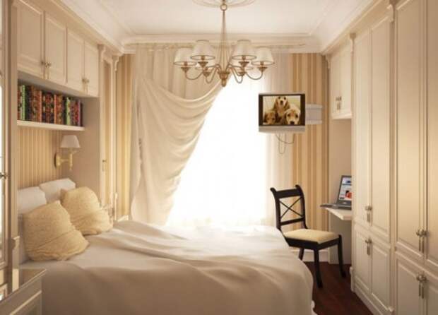 Дизайн спальни с плетеным изголовьем
