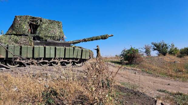 Танкисты поразили замаскированное орудие ВСУ под Часовым Яром