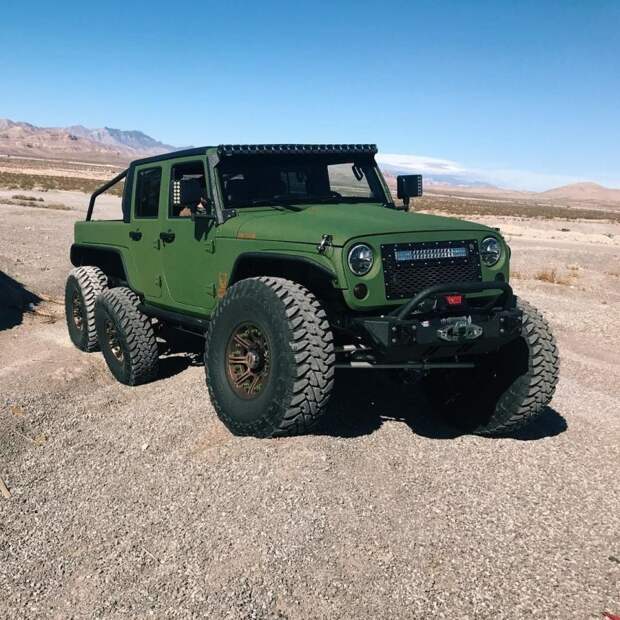 Эффектный шестиколесный Jeep Wrangler от компании Bruiser Conversions 6x6, Wrangler, jeep, jeep wrangler, авто, автомобили, внедорожник, тюнинг