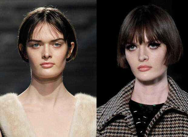 Стрижки боб (Christopher Kane, Saint Laurent)