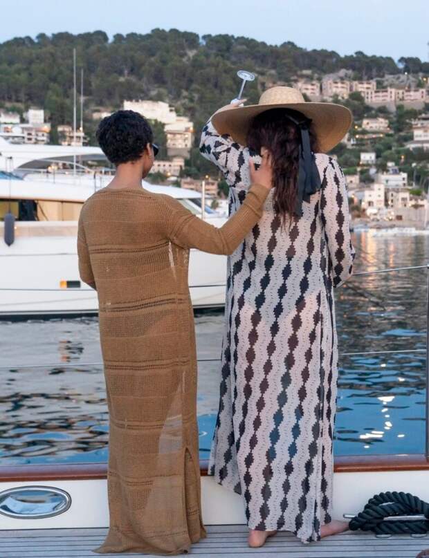 Harper offers some support to Yasmin on the yacht.