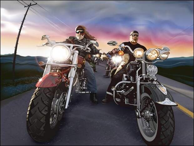 Drawn_wallpapers_Oldschool_choppers_007951_oo