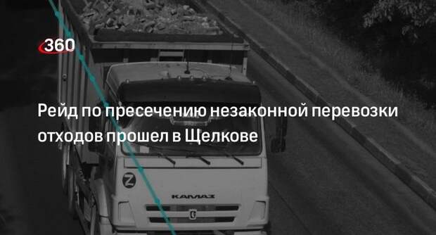 Рейд по пресечению незаконной перевозки отходов прошел в Щелкове
