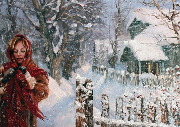 Румяная зимушка-зима — задорные деревенские мотивы в творчестве Владимира Жданова