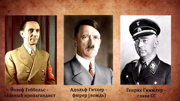 Геббельс, Гитлер, Гиммлер