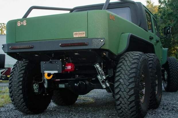 Эффектный шестиколесный Jeep Wrangler от компании Bruiser Conversions 6x6, Wrangler, jeep, jeep wrangler, авто, автомобили, внедорожник, тюнинг