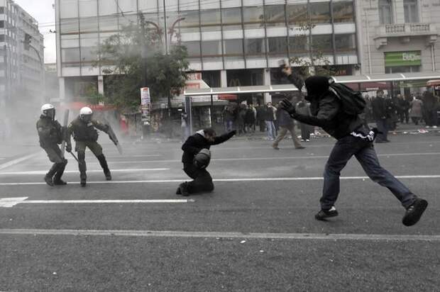 Greek Protests Against Austerity Measures