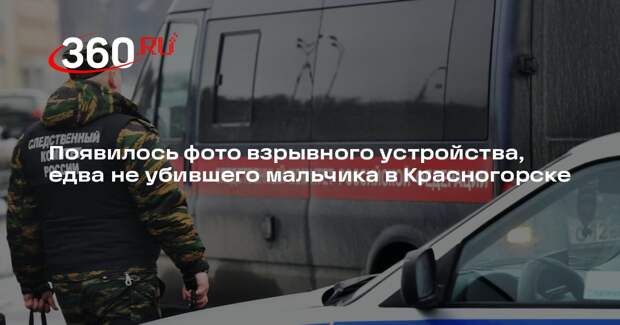 Появилось фото взрывного устройства, едва не убившего мальчика в Красногорске