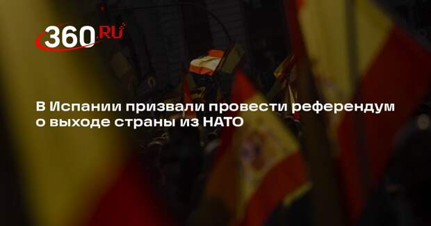 Левая партия Испании призвала провести референдум о выходе страны из НАТО