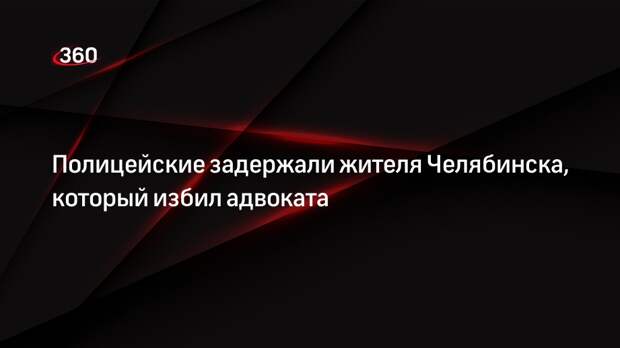 Полицейские задержали жителя Челябинска, который избил адвоката