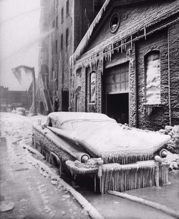 Зима в Нью-Йорке, 1960. история, ретро, фото