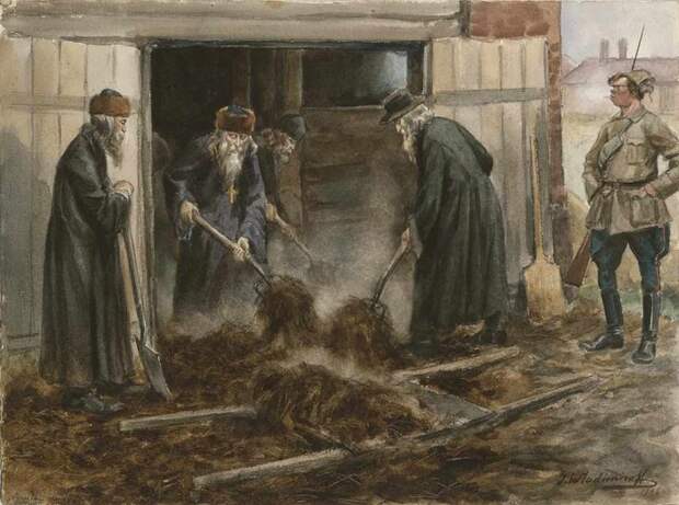 Русское духовенство на принудительных работах. (1919). Автор: Иван Владимиров. Революция 1917-го без прикрас: Разоблачающие хроникальные картины, которые 100 лет не показывали миру