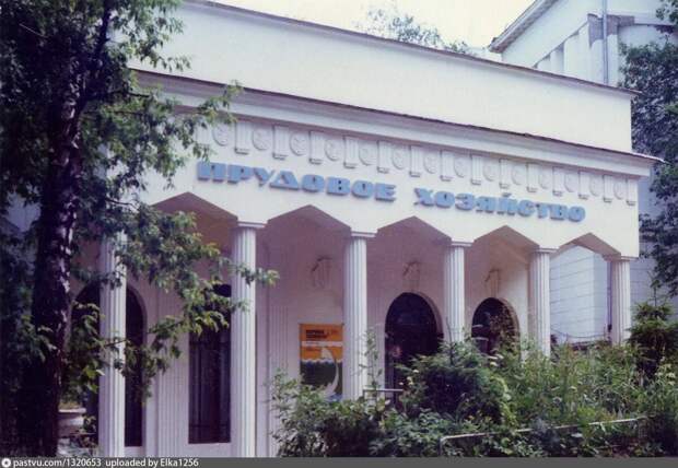 Фасад павильона в 1992 году. Фото Е.В. Орловой, с сайта www.pastvu.com.