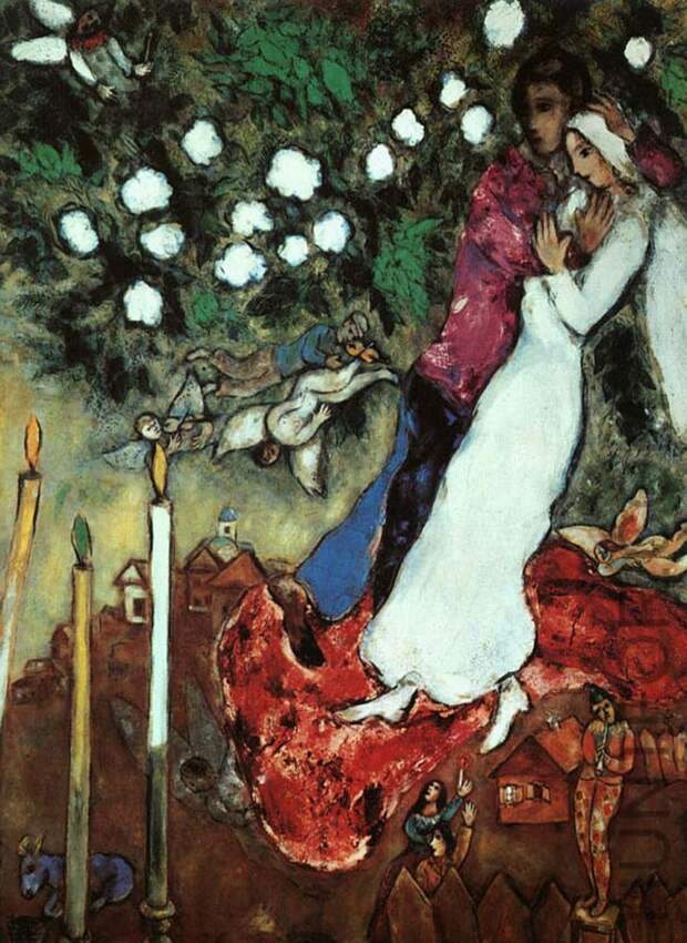 Chagall, Couple wih Candles &amp; White Blossoms.jpg