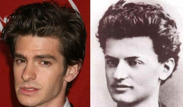 Эндрю Гарфилд/Лев Троцкий Точно, это он! Только ледоруба в голове не хватает, да и с марксизмом у Гарфилда туговато.