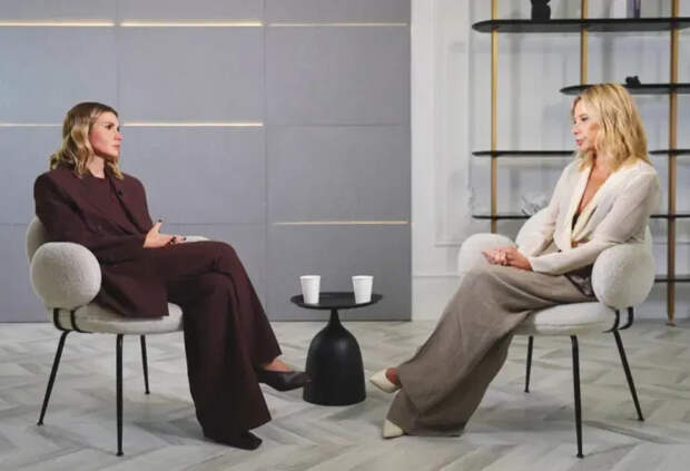 Юлия Высоцкая на интервью