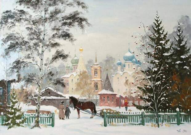 Зимние картины русских художников
